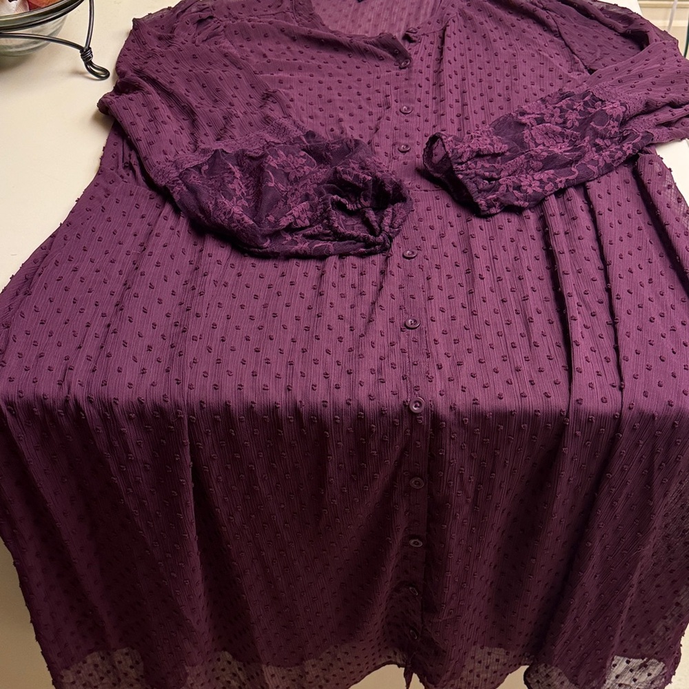 Torrid Lace and Dot Duster/Dress 3X